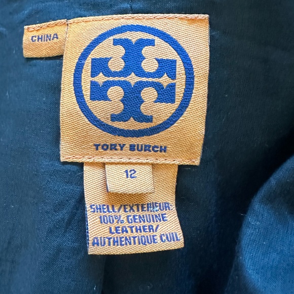 Tory Burch Black Leather Jacket size 12 - Picture 12 of 13